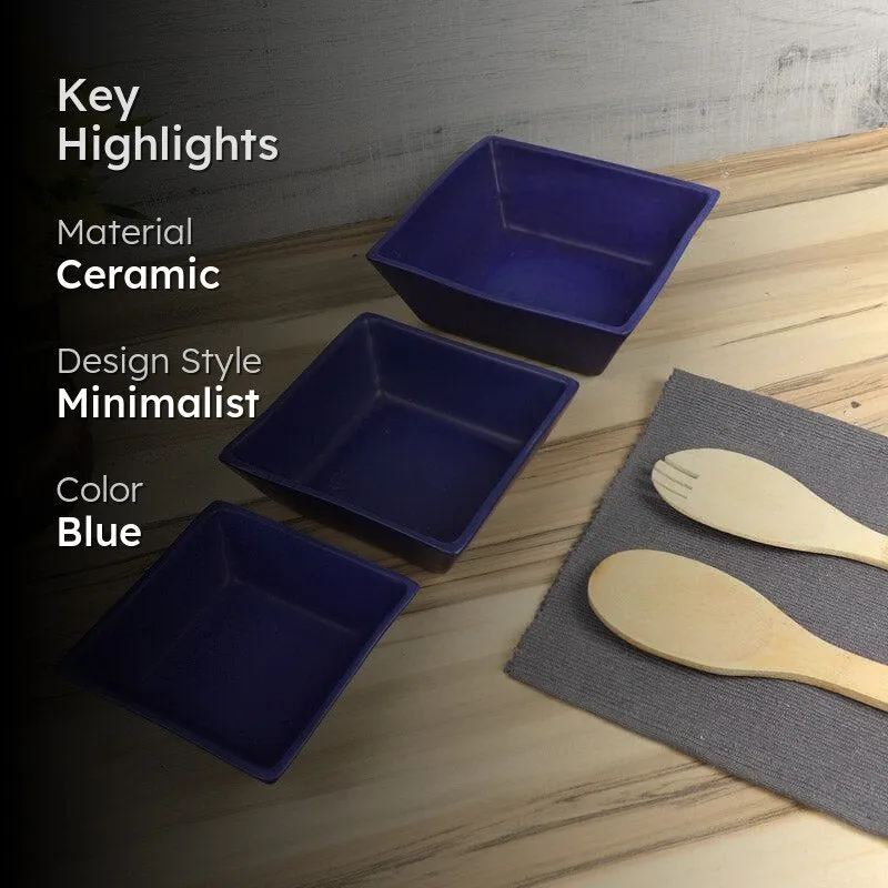Square Seam Bowl - Set Of Three media 2