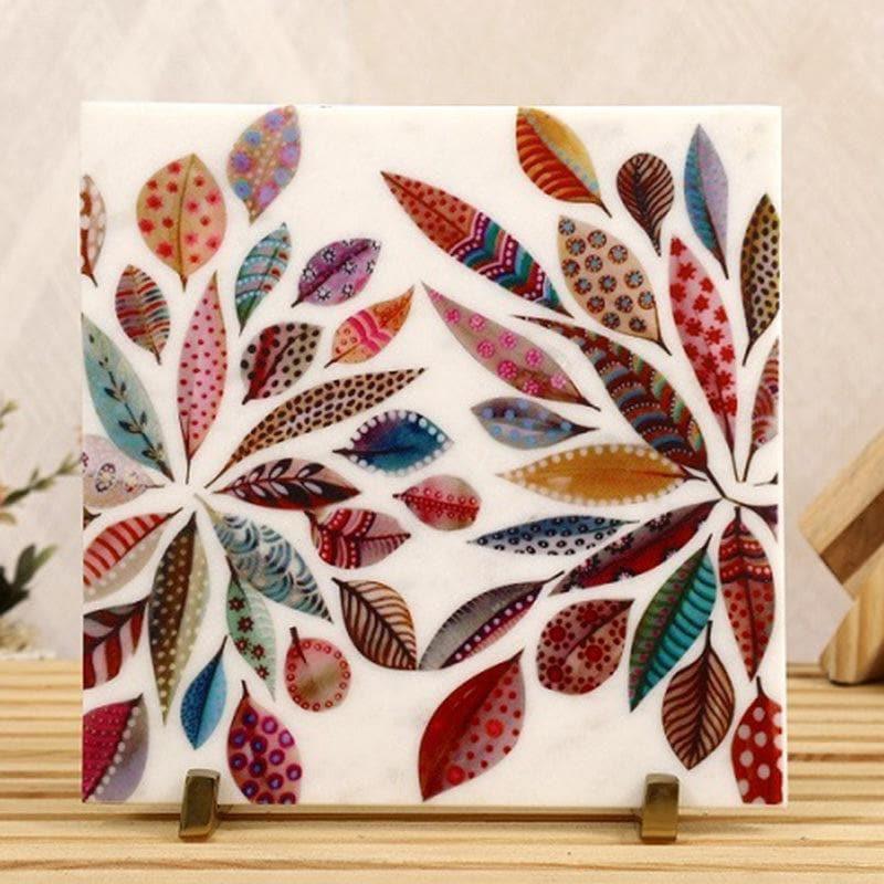 Floral Fantasy Printed Marble Showpiece