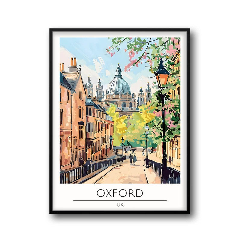 Vintage Oxford Framed Canvas Wall Painting media 5