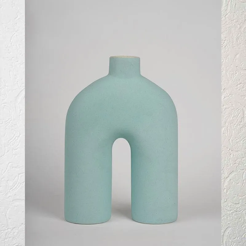 Scandinavian U Vase - Blue media 5