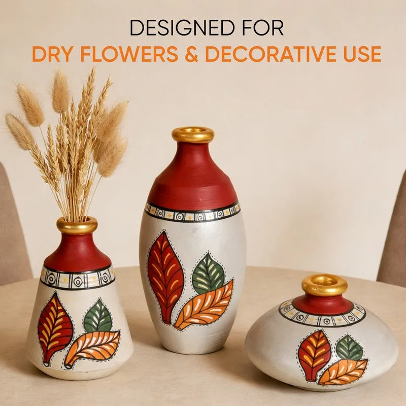Musike Tribal Terracotta Vase - Set Of Three media 3