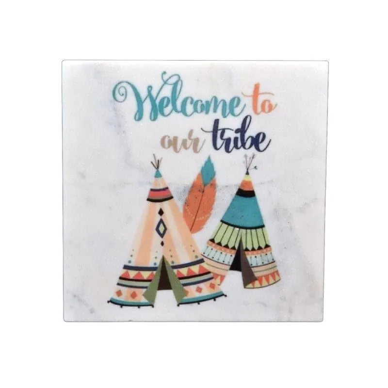 Welcome To Our Tribe Marble Wall Accent media 3