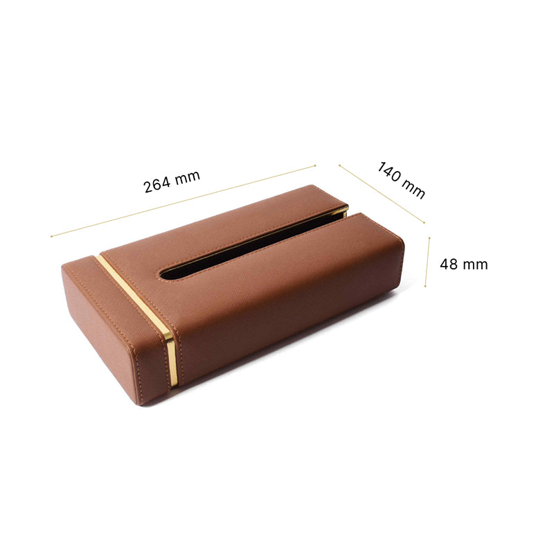 Ceastra Nuo Faux Leather Tissue Holder - Brown media 10