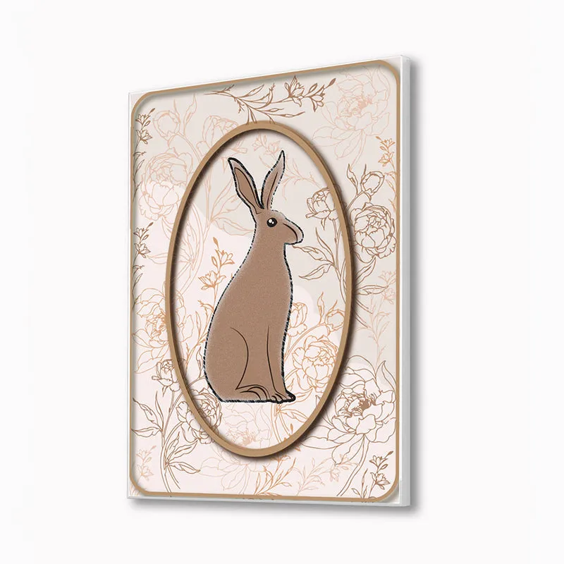 Bunny Vines Wall Art with White Frame media 3