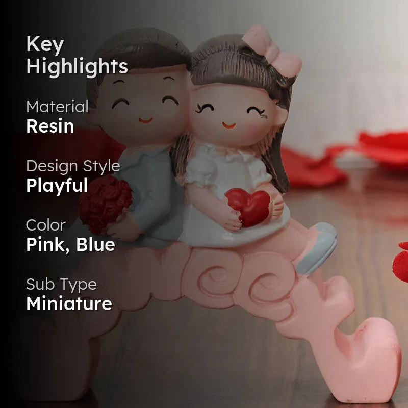 Sweet Couple Resin Showpiece media 2