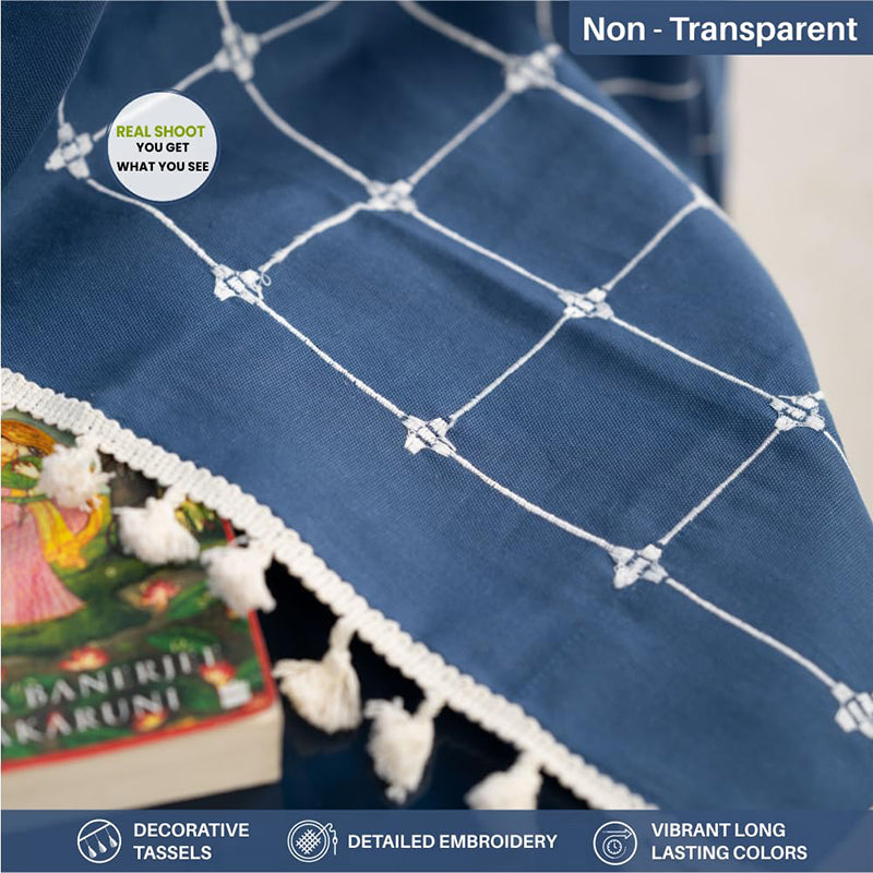 Urban Space Kanya Grid Curtain - Blue media 4