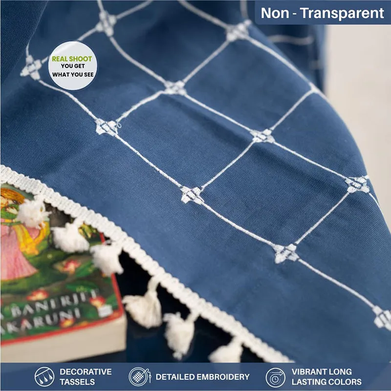 Urban Space Kanya Grid Curtain - Blue media 4