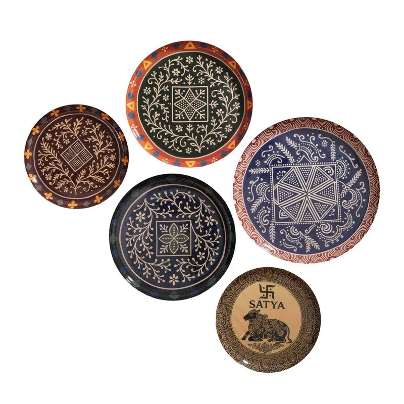 Geometric Zen Wall Plates - Set of Five media 4
