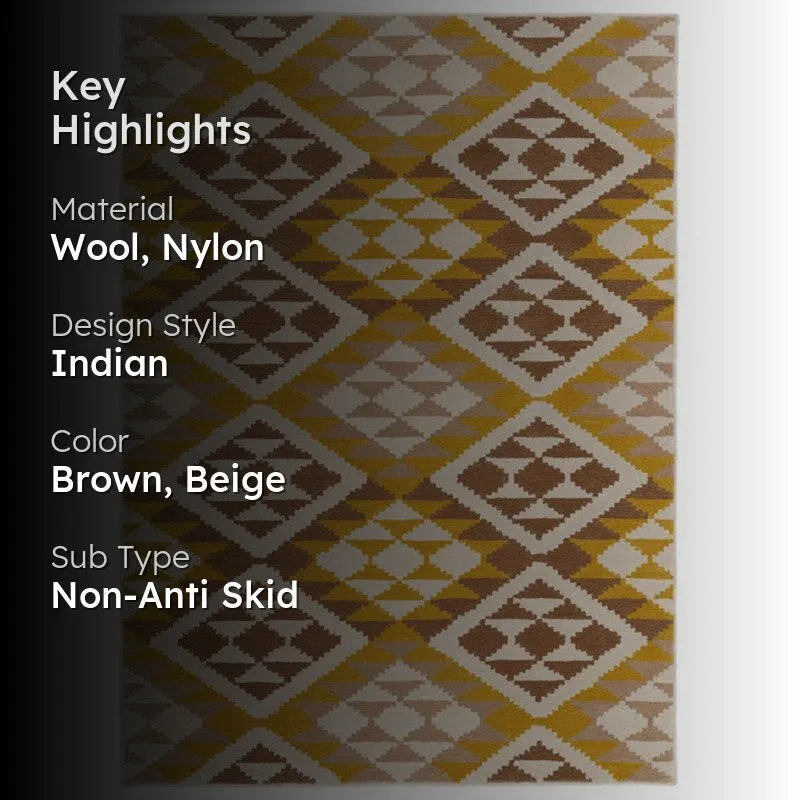 Belladonna Hand Tufted Geometric Wool & Nylon Carpet - Mustard Yellow media 2