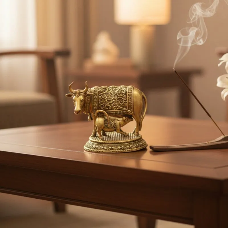 Golden Gau Mata Brass Idol media 3