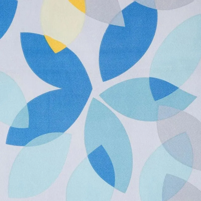 Sky Petals Cotton Duvet Cover (Blue & Yellow) - 210 TC media 5