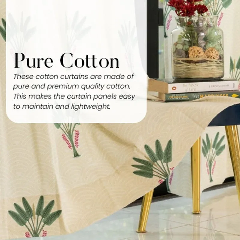 Urban Space Palm Lagoon Curtain (Green) - Set Of Two media 7