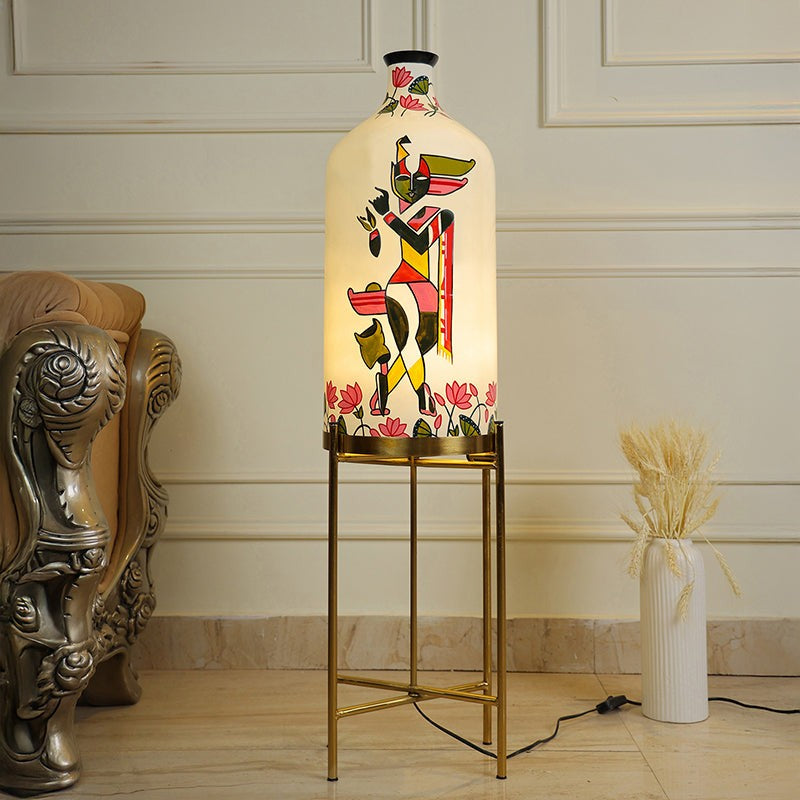 Nimbus Beam Hand Painted Metal & Glass Floor Lamp media 3