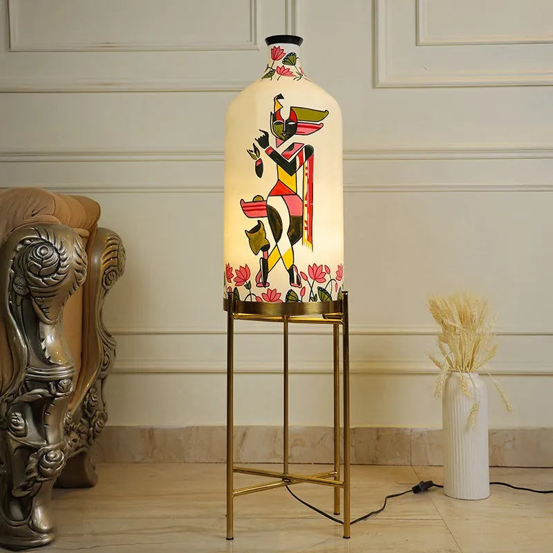 Nimbus Beam Hand Painted Metal & Glass Floor Lamp media 3