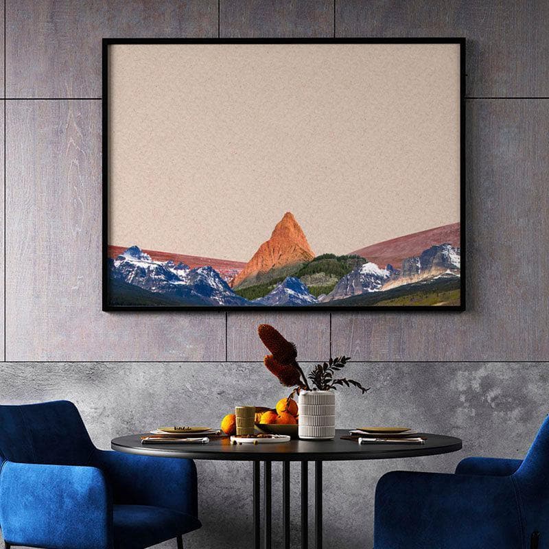 Aesthetic Landscape Canvas Wall Painting - Black Frame