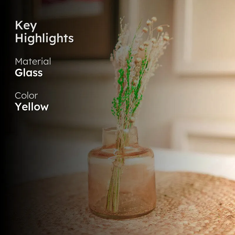 Woodland Fleur Dried Flower Bunch With Glass Vase - Two Piece Set media 2