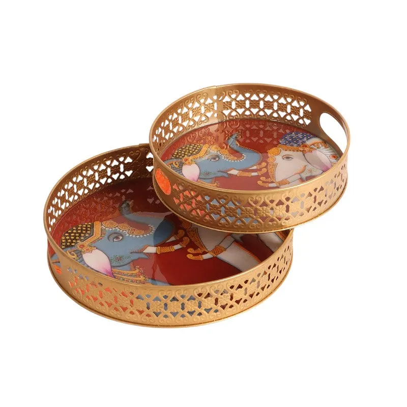 Cocoa Rim Serving Tray - Set of Two media 3