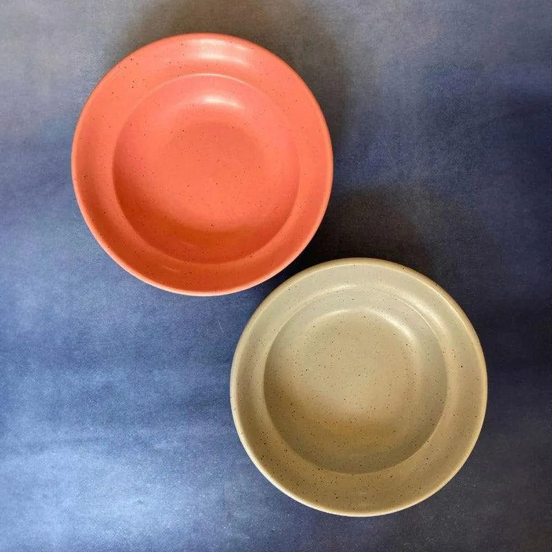 Kika Pasta Plate (Grey & Pink) - Set of Two media 1
