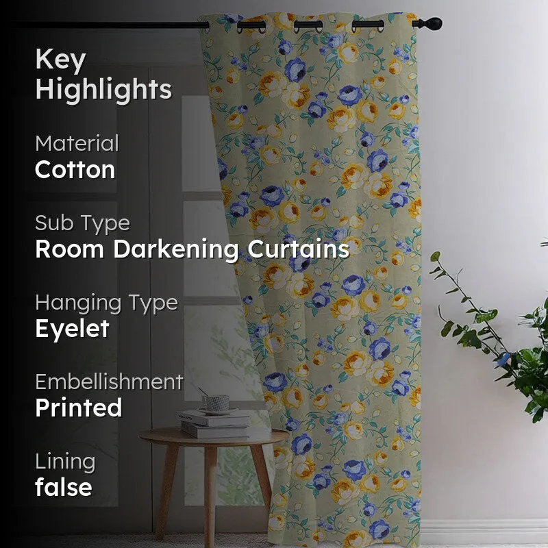 Meadow Flora Room Darkening Curtain media 2