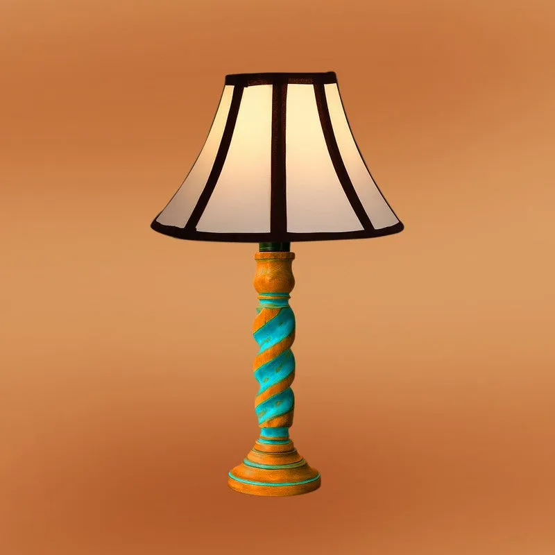 Elara Evara Wooden Table Lamp - Multicolor media 6