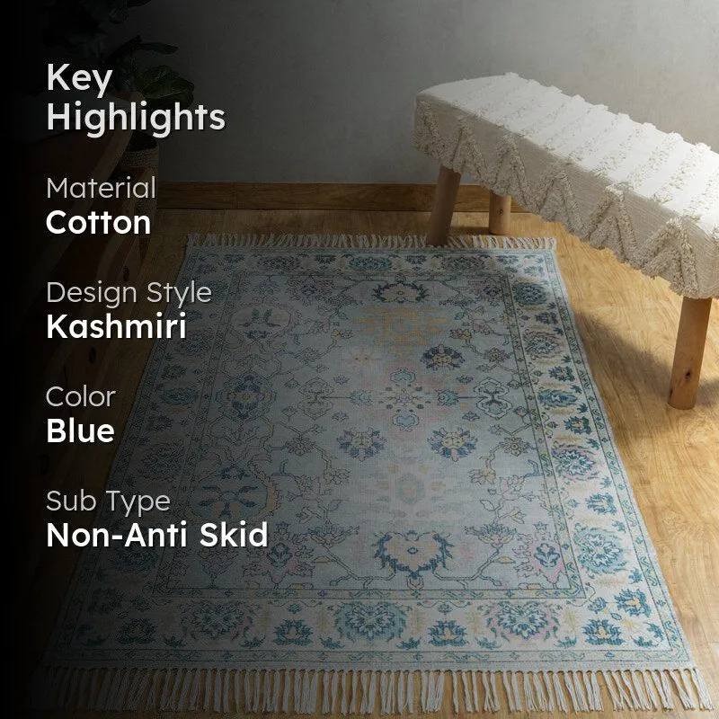 Fayla Hand Woven & Printed Cotton Dhurries media 2