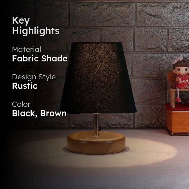 Petricho Fabric Table Lamp - Black,Brown media 2