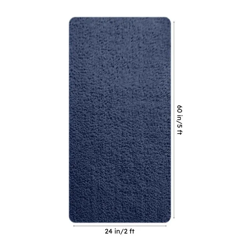 Nuo Luxe Micro Fiber Runner Rug - Navy Blue media 8