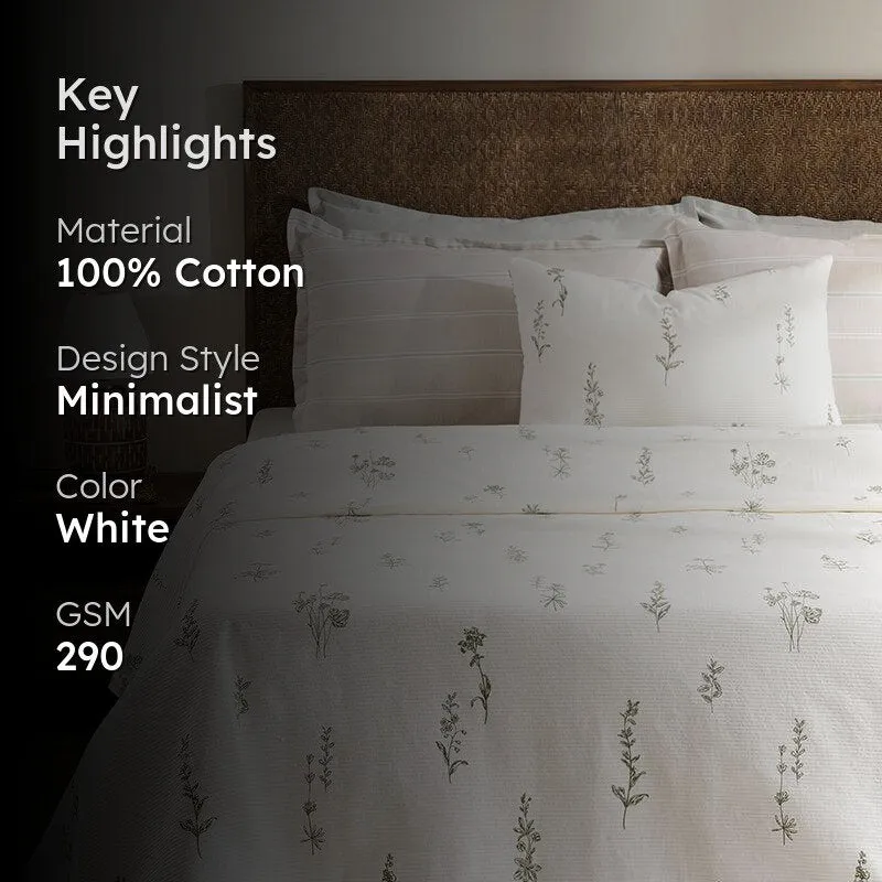 Pale Bloom Cotton Bed Cover - 220 TC - 2