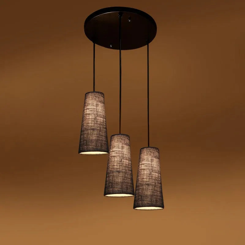 Nordic Neutral Triple Metal Ceiling Lamp - Grey media 6