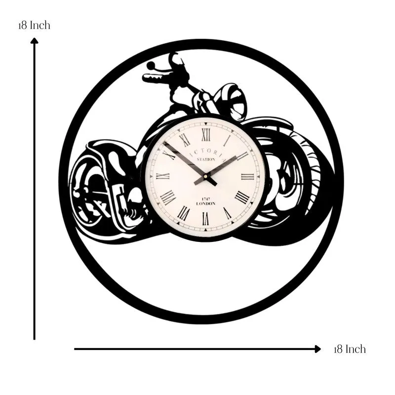 Primeart Steel Analog Wall Clock - Black media 7