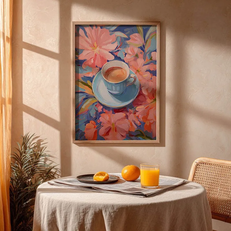 Floral Brewery Archival Canvas Wall Art - Brown media 4