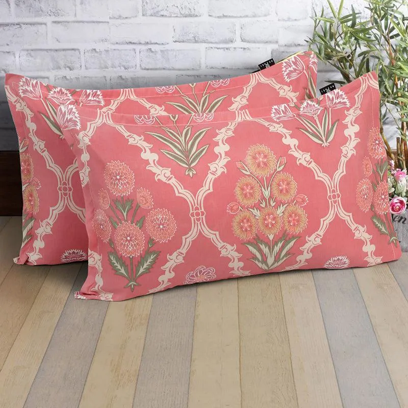 Gulab Floral Pillow Cover - Set Of Two media 1