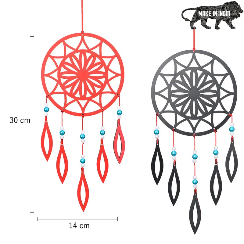Flower Charm Dream Catcher - Red media 6
