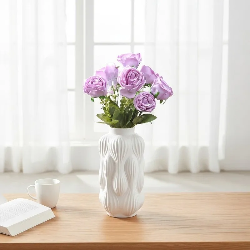 Petaluxe Rose Fabric Artificial Flower - Lilac media 1