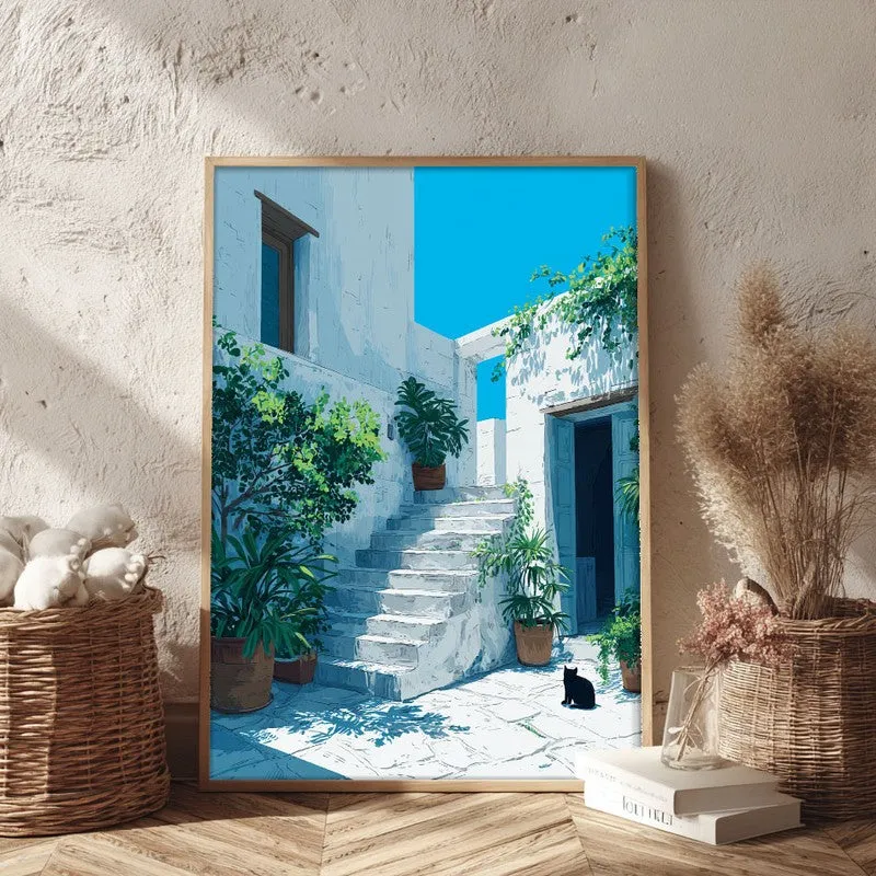 Caelis Canvas Wall Painting With Brown Frame media 3