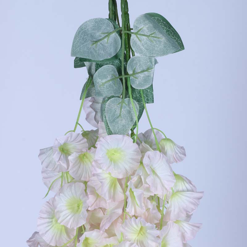 Faux Lush Hanging Morning Glory Plant (Light Pink) -  2.8 Feet media 5