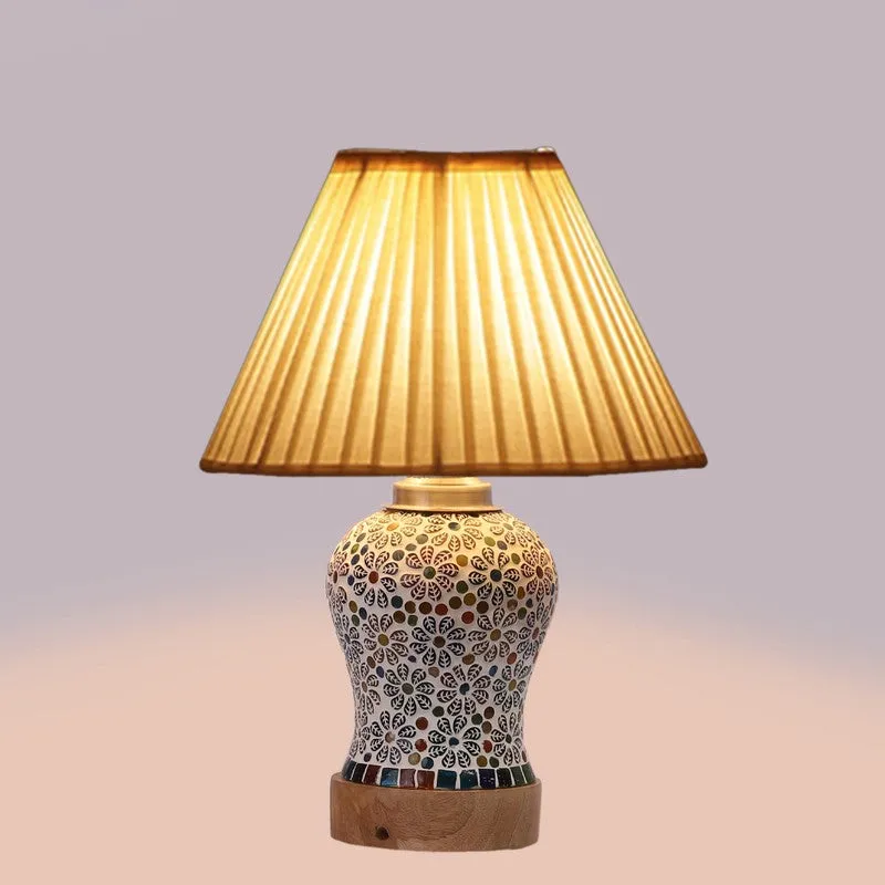 Santora Pleatra Wooden Table Lamp - Multicolor media 6