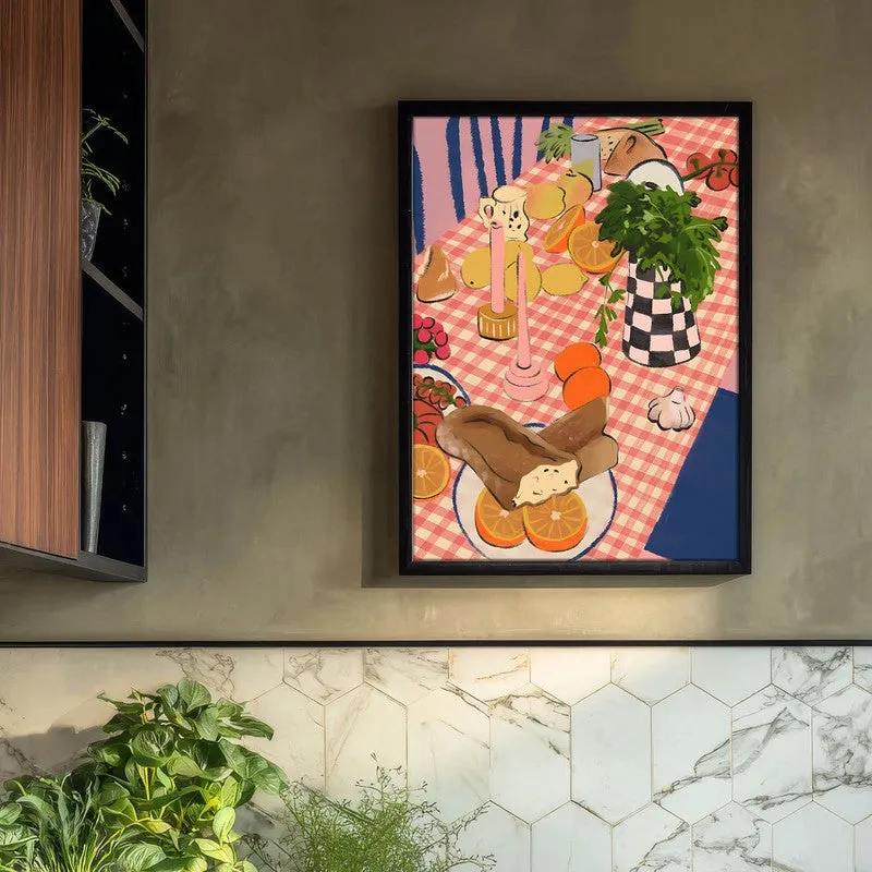 Dining Jewel Archival Canvas Wall Art - Black media 3