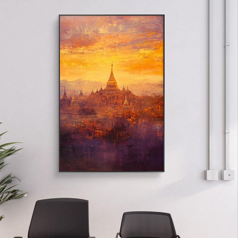 Ethereal Cityscapes Wall Painting