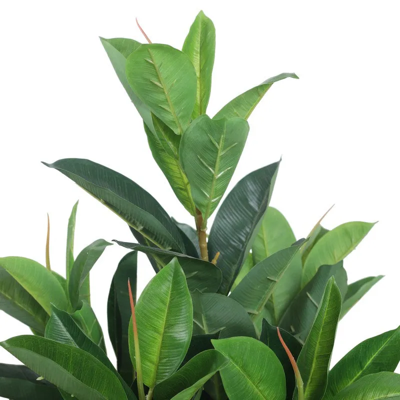 LuxeTouch Artificial Rubber Plant Without Pot - 2.1 Feet media 7