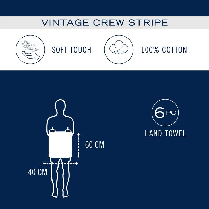 Nautica Dove Dual Down Cotton Hand Towel (Blue,Coral & Red) - Set Of Six media 9