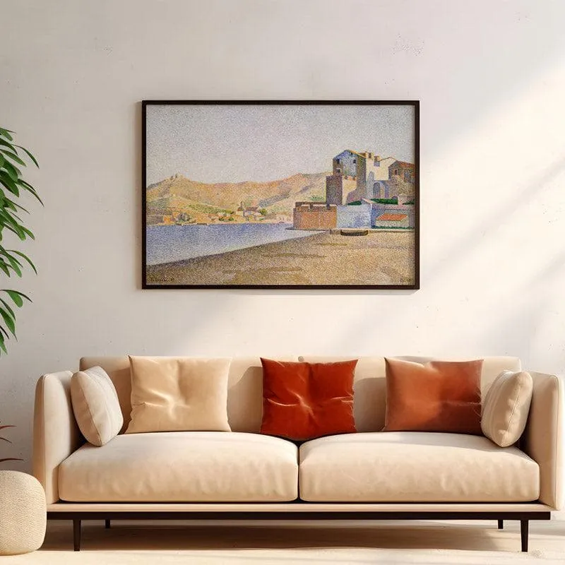 The Town Beach Collioure 1887 Canvas Wall Painting - Black Frame media 4