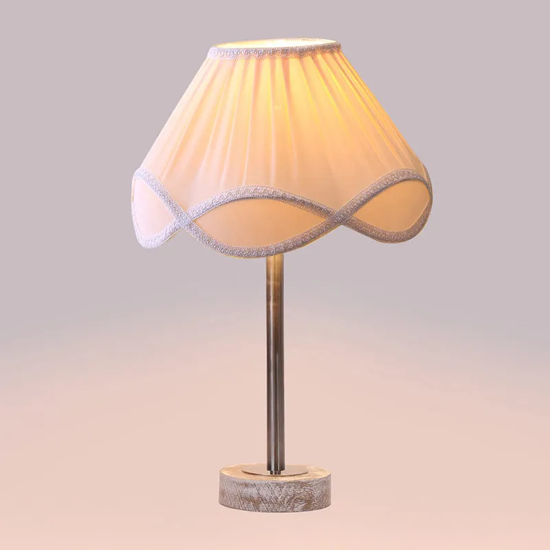 Valencia Rodin Wooden Table Lamp - OffWhite,Silver,White media 5