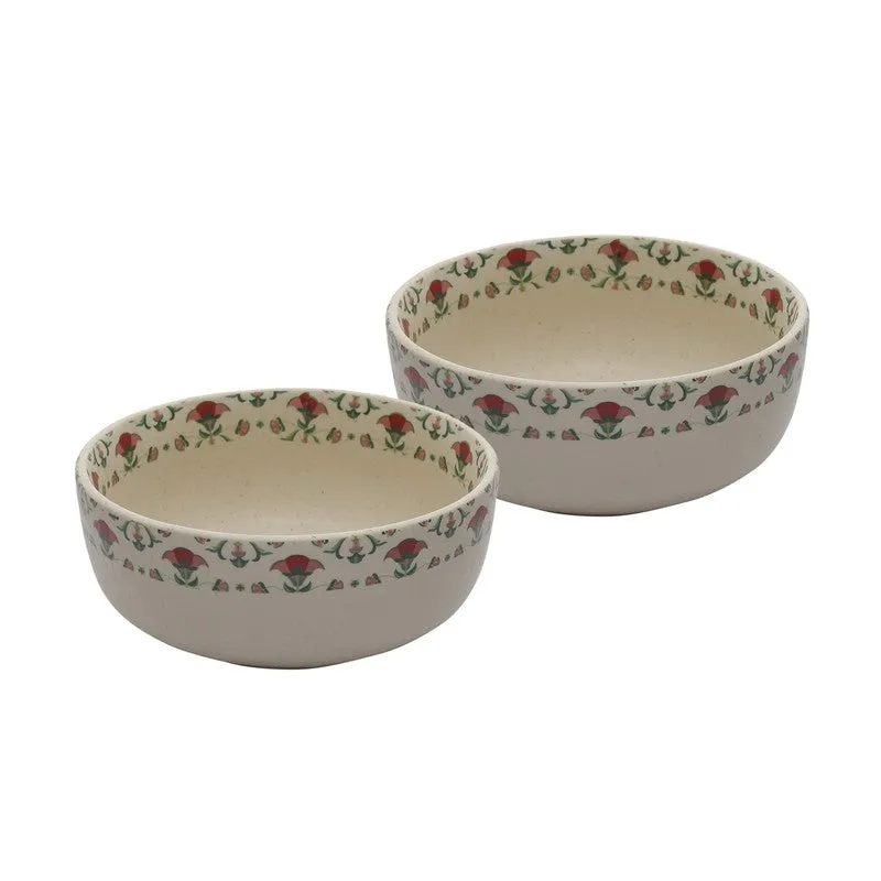 Rosette Multicolor Stoneware Serving Bowls - Set Of Two media 3