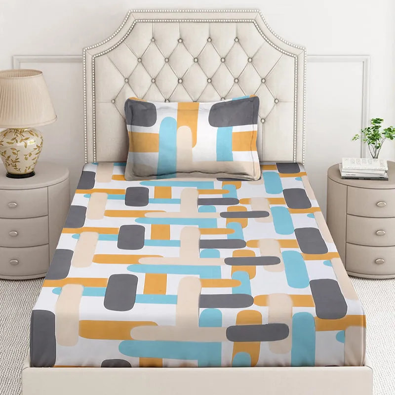 Lattice Pulse Abstract Bedsheet - 130 GSM media 3