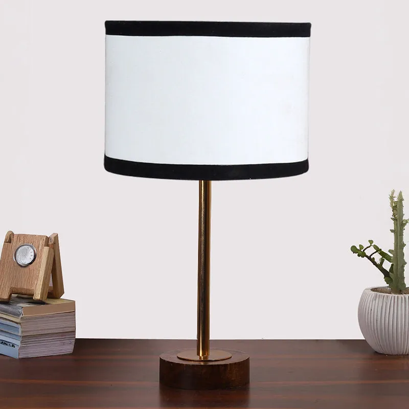 Cotin I Stripe Rodin Wooden Table Lamp - White,Gold,Brown media 3