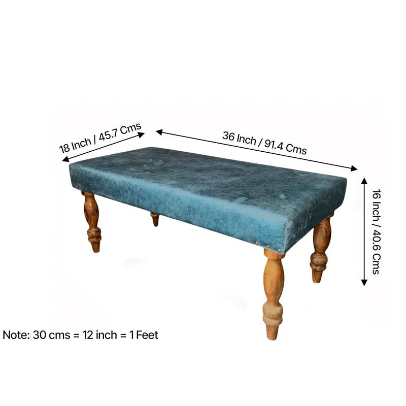 Dexon Sheesham Wooden Bench - Blue media 11