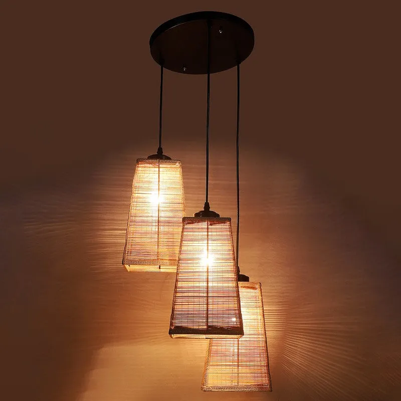 Nightelle Triple Metal Ceiling Lamp - Beige media 6