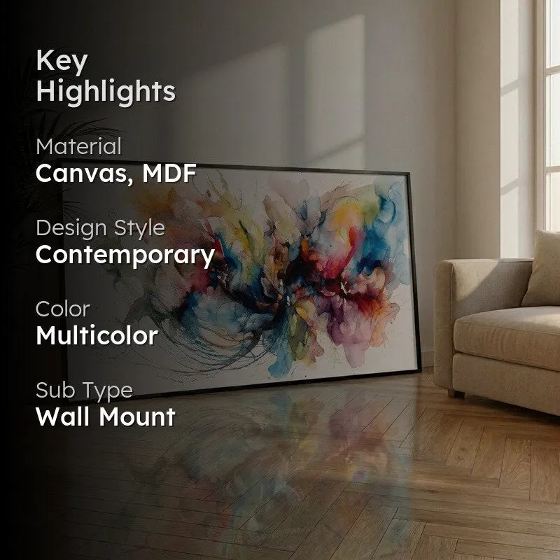 Fluid Harmony Canvas Wall Painting With Frame media 2