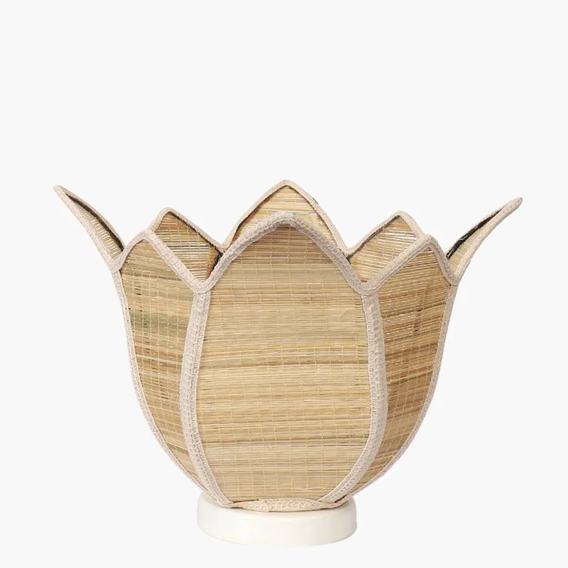 Nordelle Bamboo Petal Curve Table Lamp - Beige media 6